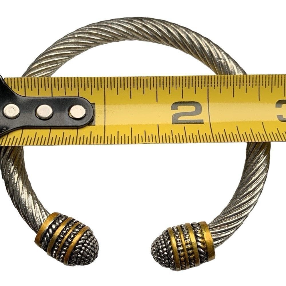 Cable Rope Bracelet – Gold & Silver Tone with Rhodium Plate - Picture 6 of 8